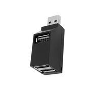 baojielai Extensor USB 2.0 para coche, multipuerto, concentradores USB 2.0, portátil, oficina, multifunción, lectura, adaptador de carga de disco USB