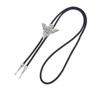 baojielai Handcrafts - Collar de cuerda trenzada con colgante de polilla de calavera de la muerte para hombres y mujeres, corbata estilo punk occidental, The total length of the rope is about 100cm