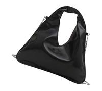 baojielai Hoboes - Bolso de mano de piel sintética para mujer, con cremallera, bolso cruzado casual con cadena extraíble, regalos, Black, 30x30cm