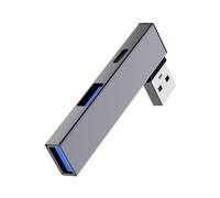 baojielai Hub USB 3.0 de aluminio, divisor USB, extensor USB a tipo C + USB 3.0 + USB 2.0, adaptador para conectividad de velocidad