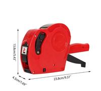 baojielai Máquina etiquetadora de mano de 8 dígitos de 21 x 12 mm, apta para supermercado, centro comercial