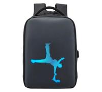 baojielai Mochila con pantalla LED, panel programable, pantalla de alto brillo, impermeable, gran capacidad, diseño ergonómico, aplicación de alimentación USB