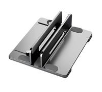 baojielai Organizador de escritorio vertical para ahorro de espacio, soporte para teléfono, construcción de ABS de ancho ajustable para almacenamiento de dispositivos
