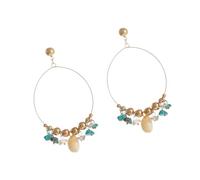 baojielai Pendientes de gota multifuncionales con borlas y piedras delicadas para mujer, ideales para fiestas y uso diario, as the pic show, grava, metal, Sin piedra preciosa