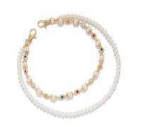 baojielai Popular cadena de cintura hipsters con diseños de perlas de flores, pantalones de calle, cadena de pantalones, accesorio genial, as the pic show, perlas de imitación