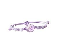 baojielai Pulsera trenzada hecha a mano con cuentas de flores de cristal de cerámica y cordón encerado ajustable, accesorio de muñeca para mujer, as the pic show, Materiales mixtos, No es una piedra