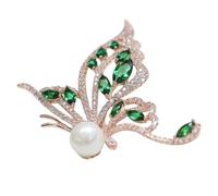 baojielai Sofisticado broche de mariposa de cristal unisex con textura de aleación para opción de estilo multifuncional, 5cm, Metal, No es una piedra preciosa