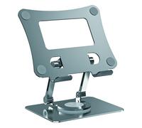 baojielai Soporte de metal plegable, soporte para múltiples tabletas, base giratoria de 360°, soporte plegable para tabletas de teléfono de 4 a 12.9 pulgadas