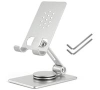 baojielai Soporte plegable de metal, soporte giratorio para múltiples tabletas, soporte estable para tabletas de teléfono para dispositivos de 4 a 16 pulgadas
