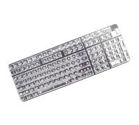 baojielai Teclas transparentes y elegantes de PC de 132 teclas para teclados mecánicos 61/64/68/75/84/87/89/96/98/100/104/108