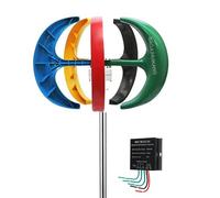 BAOJUHUIKANG 12v, Generador de 5 aspas 20000W 3 Fases AC DC/AC 220V-12V Kit de generador eólico, Adecuado para iluminación de Patio/Calle con Controlador MPPT