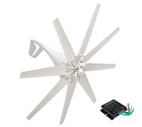 BAOJUHUIKANG 12V, Generador de turbina eólica de 14000W DC 12V/24V/48V/220V, Kit de turbina eólica de 8 aspas con Controlador, Generador de imán Permanente trifásico AC