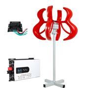 BAOJUHUIKANG 12v, Generador de Turbina Eólica de 6000W, Kit de Generador de Turbinas Eólicas de Eje Vertical de 5 Palas 12V-220V con Controlador de Carga, Generador de Energía Eólica Gratis