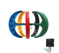 BAOJUHUIKANG 12v, Kit de Molino de Viento doméstico de 12V 24V 48V, turbina eólica Vertical de Baja Velocidad de 2 m/s con Controlador MPPT para hogar, Negocio y ubicaciones remotas (1000W-5000W)