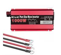 BAOJUHUIKANG 12v to 110v,Inversor de Onda Senoidal Pura de 1000W DC 12V 24V a AC 110V 220V Transformador de Voltaje Convertidor de Energía con Pantalla LED y 1 Enchufe AC