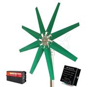 BAOJUHUIKANG 12v,Turbina de Viento Vertical pequeña de 3000 W, turbina de Agua eléctrica para Acampar con Controlador de Carga, inversor de 12 V, 24 V, 48 V, 220 V (bajo Nivel de Ruido)