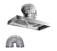 BAOJUHUIKANG 1m Pipe, Campana Extractora de Cocina Potente de 8 Pulgadas, Ventilador de Gran Succión para Eliminación Eficiente de Humo y Ventilación con Manguera, Fácil de Instalar (Bajo Ruido)