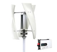 BAOJUHUIKANG 220v, Generador de turbina eólica de Eje Vertical Mejorado de 6000 W, 12 V, 24 V, 48 V, 220 V con Controlador MPPT, Kit de turbina eólica para Sistema Solar eólico híbrido