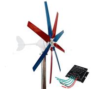 BAOJUHUIKANG 220v,Generador de turbina eólica pequeña de 14000 W CA 12 voltios, turbinas eólicas Molino de Viento de 8 Palas Industrial Clear Energy Windmill (con Controlador de Cargador)