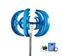 BAOJUHUIKANG 220v, Kit de Generador de Turbina Eólica de 220V y Alta Eficiencia 14000W, Molino de Viento Vertical Magle de 12V 24V 48V con Controlador / 5 Aspas, Adecuado para Patios/Calles