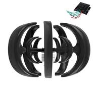 BAOJUHUIKANG 220v, Kit de Generador Eólico DC/AC 220V-12V, Generador AC Trifásico de 5 Aspas 18000W, Adecuado para Iluminación de Patio/Calles con Controlador MPPT (Negro)