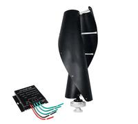 BAOJUHUIKANG 220v, Turbina Eólica de Eje Vertical de 5000W, Molino de Viento de 2 Aspas de Bajo Ruido Generador de 12V-220V Conjunto Completo de Turbina Eólica para Hogar con Controlador