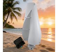 BAOJUHUIKANG 220v, Turbina Eólica de Eje Vertical Helicoidal 9000W 220V Generador de Imán Permanente 12V 24V 48V 220V con Controlador para Sistemas Híbridos Eólico-Solares