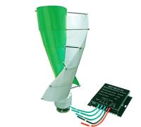 BAOJUHUIKANG 220v, Velocidad del Viento de 2,5 m/s para arrancar 12V/24V/48V con Controlador 12000W Sin Ruido Kit de generador de turbina eólica trifásica para hogar o alumbrado público (2 aspas)