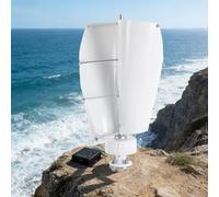 BAOJUHUIKANG 24v, Generador de turbina eólica de Eje Vertical 12V/24V/48V 220V 9000W con Controlador, para generación de energía renovable en el hogar y al Aire Libre (Blanco)