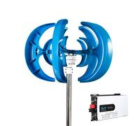 BAOJUHUIKANG 24v, Generador de turbina eólica de Eje Vertical de bajo Ruido de 6000 W, Velocidad del Viento de Arranque bajo 12 V 24 V 48 V 220 V Sistema la Red de Viento con Cargador MPPT