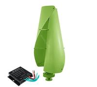 BAOJUHUIKANG 24v, Kit de Generador de Turbina Eólica Vertical Portátil de 12000W, Rango de Temperatura Amplio de -40°C a 80°C con Controlador de Carga (12V-220V)