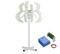 BAOJUHUIKANG 24v, Sistema generador Solar y eólico de 12000W 12V 24V 48V 220V con Controlador MPPT, Kit de Motor de 4 aspas, Molino de Viento de Baja Velocidad de Arranque