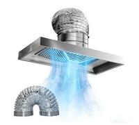 BAOJUHUIKANG 3m Pipe, Campana extractora de Cocina Potente de 6 Pulgadas, Ventilador de Gran succión para una eliminación eficiente del Humo y ventilación con Manguera, fácil de Instalar