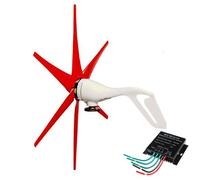 BAOJUHUIKANG 48V, Generador de Aerogenerador de 14000W, 12V/24V/48V, Pequeño de 6 Aspas, Equipo de Maquinaria Industrial Eólica, para Carga en Hogar y Marina (con Controlador)