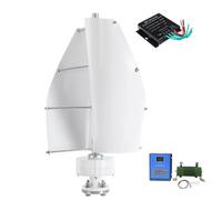 BAOJUHUIKANG 48v, Kit de Generador Eólico de 12000W, Generador de Energía Eólica de 12V-220V, Generador Eólico de Eje Vertical con 2 Aspas Espirales y Generador Magnético con Controlador de 48V