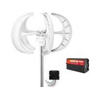 BAOJUHUIKANG 48v,Turbina Eólica de Eje Vertical 3000W 12V 24V 48V 220V con Controlador Inversor, Turbina Eólica Sin Ruido, para Uso en Barco o Alumbrado Público Híbrido