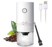 BAOJUHUIKANG Blanca,Molinillo de café portátil pequeño, Molinillo de Granos de café eléctrico con configuraciones de molienda múltiple para Prensa, preparación en frío, cafetera Moka