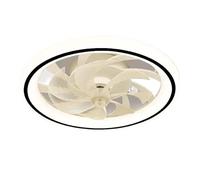 BAOJUHUIKANG Negro, Ventilador de Techo Ultra Delgado con luz de bajo Ruido, Empotrado, con Control Remoto, atenuación ilimitada, Ajuste de 6 velocidades, para Dormitorio y Sala de Estar