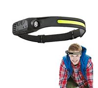 BAOK Faro delantero LED con movimiento - Faros delanteros LED recargables para cabeza,Faro haz ancho, impermeable, ligero, largo modo espera, lámpara cabeza para acampar al aire