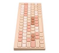 BAOK Teclado Inalámbrico Bluetooth, 84 Teclas Silent Waterdrop Keycap Material ABS Teclado Bluetooth de Modo Dual para Escritorio (Color del té con Leche)