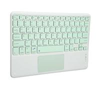 BAOK Teclado, Teclado Inalámbrico Ultrafino Ligero y Portátil con 78 Teclas y Panel Táctil de Tableta (Verde)