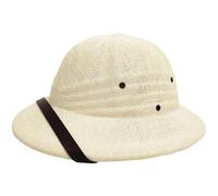 Baokuan Casco Colonial Estilo para Hombre, Sombrero De Paja Resistente Y Ajustable para Adultos, Ideal para Senderismo Y Actividades Aire Libre. Explorador De Jungla Y