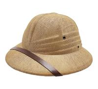 Baokuan Casco Colonial Estilo para Hombre, Sombrero De Paja Resistente Y Ajustable para Adultos, Ideal para Senderismo Y Actividades Aire Libre. Explorador De Jungla Y