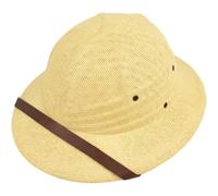 Baokuan Casco Colonial Estilo para Hombre, Sombrero De Paja Resistente Y Ajustable para Adultos, Ideal para Senderismo Y Actividades Aire Libre. Explorador De Jungla Y
