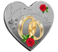 Baokuan Moneda De Rosa En Forma De Corazón te Amo Colección Moneda De Desafío Recuerdo Único Regalo De Valentín para Inspirarlo/a Moneda De Suerte