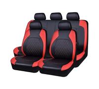 BaoLianBaiHuo 9 Piezas Fundas para Audi A3 2020-2026, Cuero Coche Delantera y Trasera Protector Transpirable Interior Accesorios,B/Red