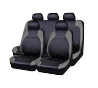 BaoLianBaiHuo 9 Piezas Fundas para MG ZS Hybrid+ Luxury (2024 2025), Cuero Coche Delantera y Trasera Protector Transpirable Interior Accesorios,C/Grey