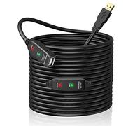 baolongking Cable alargador USB de 5 m, 10 m, 15 m ó 20 m. USB 2.0, repetidor activo, con conectores macho a hembra, cables largos con amplificador de señal (20m)