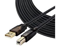 baolongking Cable para Impresora, USB 2.0, clavija A macho/B macho. Para HP, Canon, Lexmark, Epson, Dell, Xerox, Samsung, etcétera, (7.5m)