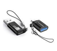 baolongking Paquete de 2 adaptadores USB C a USB y adaptador USB-C macho a USB 3.0 hembra, convertidor de cargador USB tipo C compatible con smartphone/portátil/coche/banco de